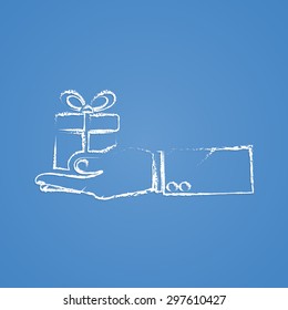 illustration of business and finance icon gift