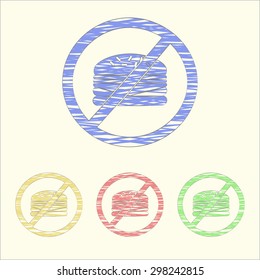 illustration of business and finance icon hamburger