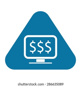 illustration of business and finance icon monitor