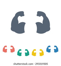 illustration of business and finance icon muscle