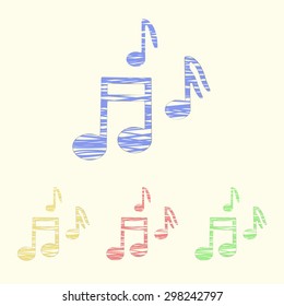 illustration of business and finance icon music