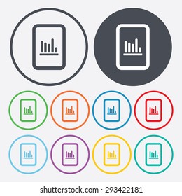 illustration of business and finance icon pad
