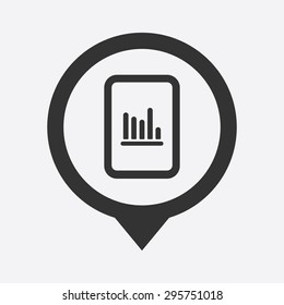 illustration of business and finance icon pad