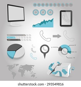 illustration of business and finance icon phone illustration of business and finance icon phone