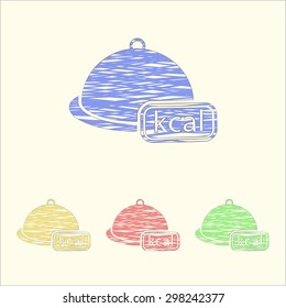 illustration of business and finance icon plate