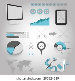 illustration of business and finance icon sword