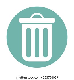 illustration of business and finance icon trashcan