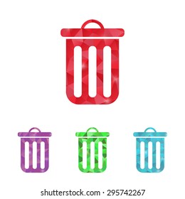 illustration of business and finance icon trashcan