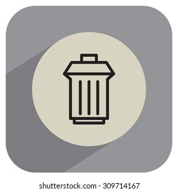 illustration of business and finance icon trashcan