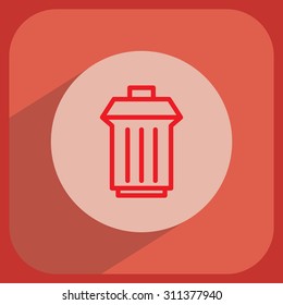 illustration of business and finance icon trashcan