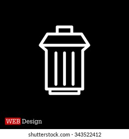 illustration of business and finance icon trashcan
