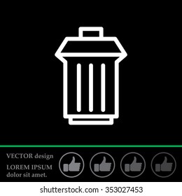 illustration of business and finance icon trashcan