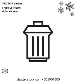 illustration of business and finance icon trashcan