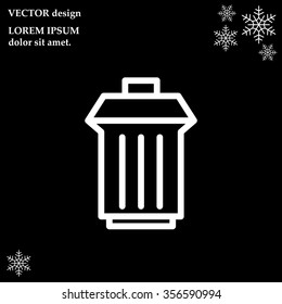 illustration of business and finance icon trashcan