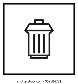 illustration of business and finance icon trashcan