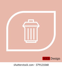 illustration of business and finance icon trashcan