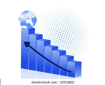 illustration of business graph