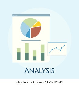 Ilustración del análisis de gráficos empresariales