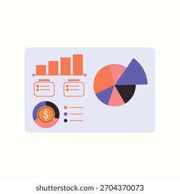 Ilustração de dados de um gráfico de negócios
