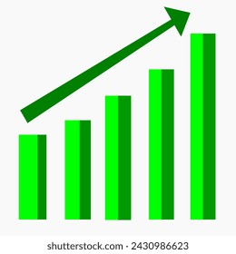 illustration of business growth on a bar graph
