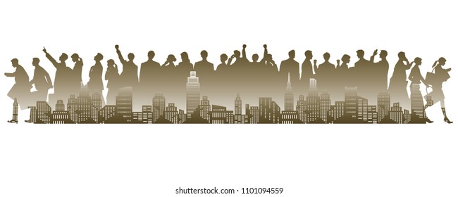 街中 人混み のイラスト素材 画像 ベクター画像 Shutterstock