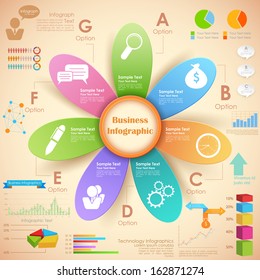 illustration of Business Infographics Chart