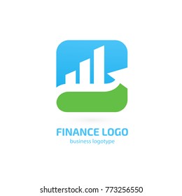 Illustration of business logotype bidding and economic. Vector design logo finance and investment. Graph and chart pictogram, analytic abstract icon
