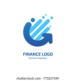 Illustration Of Business Logotype Bidding And Economic. Vector Design Logo Finance And Investment. Graph And Chart Pictogram, Analytic Abstract Icon