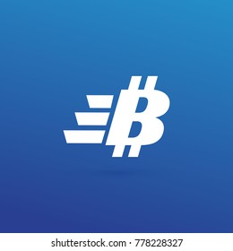 Illustration of business logotype cryptocurrency. Vector design logo finance and e-commerce. Bitcoin pictogram, virtual money abstract icon