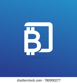 Illustration of business logotype cryptocurrency. Vector design logo finance and e-commerce. Bitcoin pictogram, virtual money abstract icon