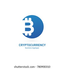 Illustration of business logotype cryptocurrency. Vector design logo finance and e-commerce. Bitcoin pictogram, virtual money abstract icon
