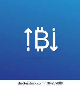 Illustration of business logotype cryptocurrency. Vector design logo finance and e-commerce. Bitcoin pictogram, virtual money abstract icon