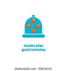 Illustration Of Business Logotype Molecular Gastronomy. Vector Design Logo Experimental Cuisine. Food Pictogram, Cooking Abstract Icon