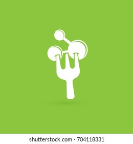 Illustration Of Business Logotype Molecular Gastronomy. Vector Design Logo Experimental Cuisine. Food Pictogram, Cooking Abstract Icon