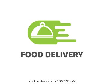 Illustration of business logotype restaurant and cafe. Vector design logo food delivery. Food pictogram, car and motorcycle abstract icon. vector illustration eps 10