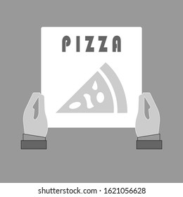 Illustration of business logotype restaurant and cafe. Vector design logo pizza delivery.  vector illustration. EPS10