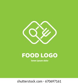 Illustration of business logotype restaurant and cafe.