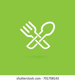 Illustration of business logotype restaurant and cafe. Vector design cooking  logo. Food pictogram, meal abstract icon