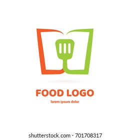 Illustration of business logotype restaurant and cafe. Vector design cooking  logo. Food pictogram, meal abstract icon