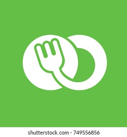 Illustration of business logotype restaurant and cafe. Vector design cooking logo. Food pictogram, cooking abstract icon
