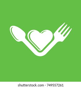 Illustration of business logotype restaurant and cafe. Vector design cooking logo. Food pictogram, cooking abstract icon