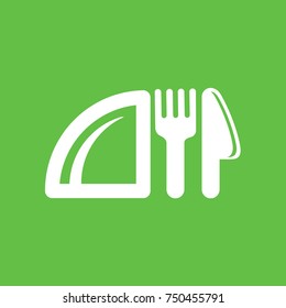 Illustration of business logotype restaurant and cafe. Vector design cooking logo. Food pictogram, cooking abstract icon