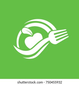 Illustration of business logotype restaurant and cafe. Vector design cooking logo. Food pictogram, cooking abstract icon