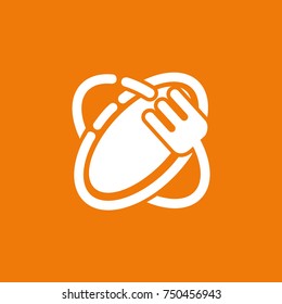 Illustration of business logotype restaurant and cafe. Vector design cooking logo. Food pictogram, cooking abstract icon