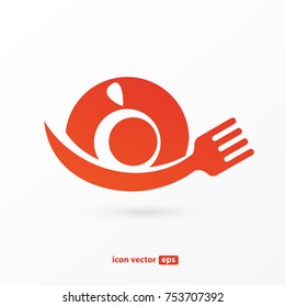 Illustration of business logotype restaurant and cafe. Vector design cooking logo. Food pictogram, cooking abstract icon