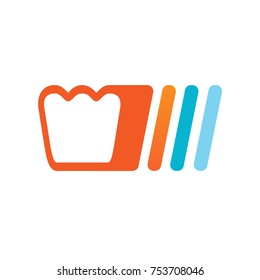 Illustration of business logotype restaurant and cafe. Vector design cooking logo. Food pictogram, cooking abstract icon