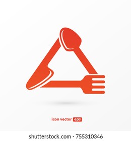 Illustration of business logotype restaurant and cafe. Vector design cooking logo. Food pictogram, cooking abstract icon.