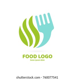 Illustration of business logotype restaurant and cafe. Vector design cooking logo. Food pictogram, cooking abstract icon