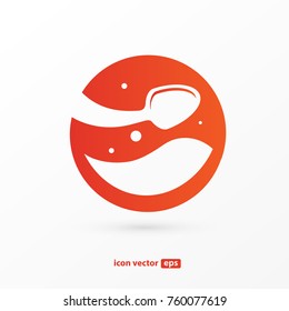 Illustration of business logotype restaurant and cafe. Vector design cooking logo. Food pictogram, cooking abstract icon