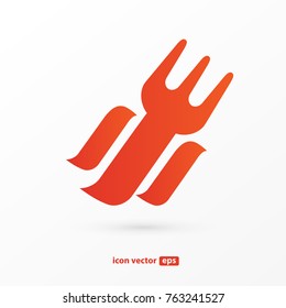 Illustration of business logotype restaurant and cafe. Vector design cooking logo. Food pictogram, cooking abstract icon